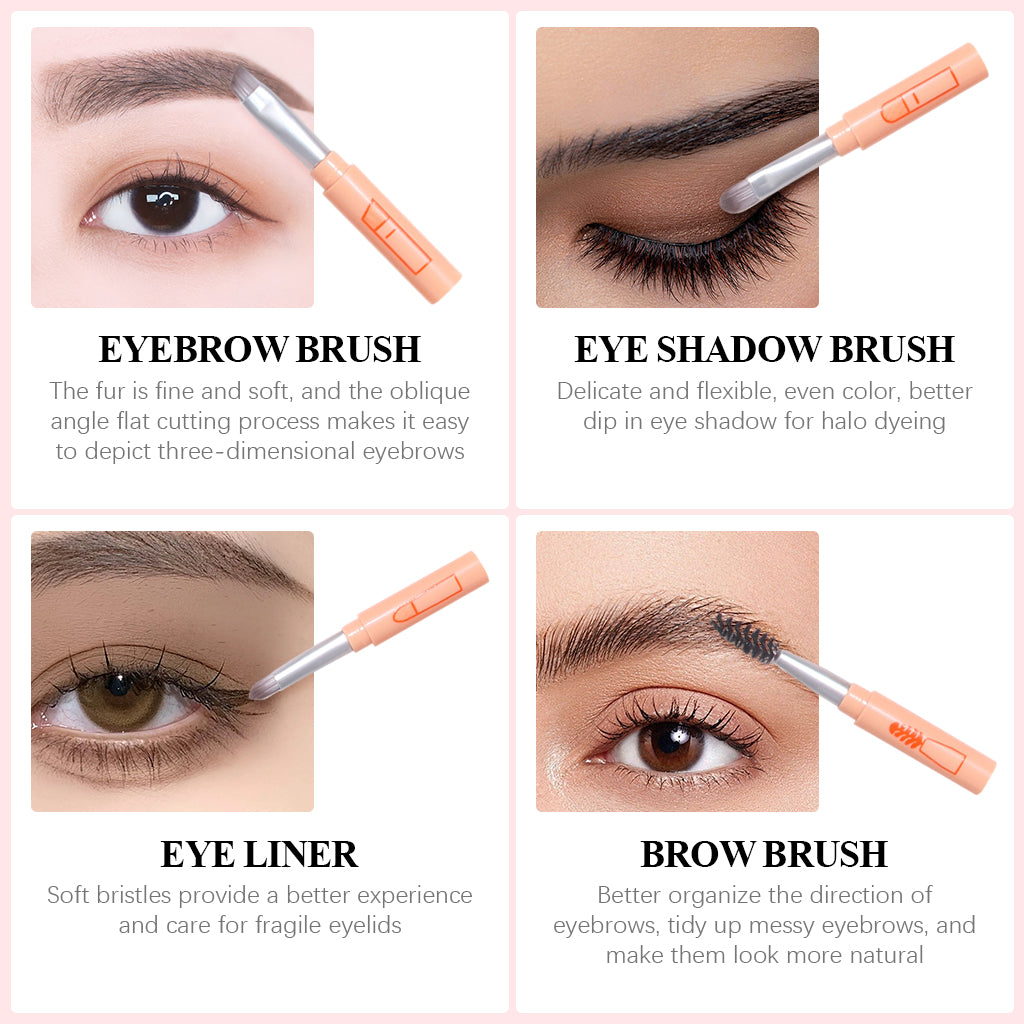 MAYCREATE 4 in 1 Mini Makeup Brushes Pen Pocket Touch-up Beauty Brushes Eyebrow Powder Applicator Brush, Lip Balm Brush Eyeshadow Brush Stackable Design Portable Travel Multi Use Makeup Brushes MAYCREATE 4 in 1 Mini Makeup Brushes Pen Pocket Touch-up Beauty Brushes Eyebrow Powder Applicator Brush, Lip Balm Brush Eyeshadow Brush Stackable Design Portable Travel Multi Use Makeup Brushes